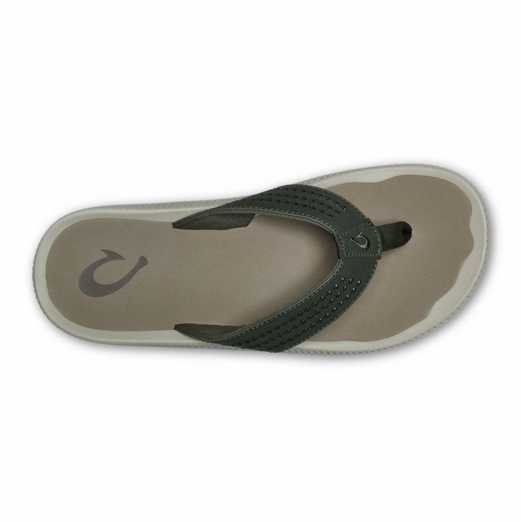 Olukai Men's Ulele Flip Flop - Nori / Clay US061-852